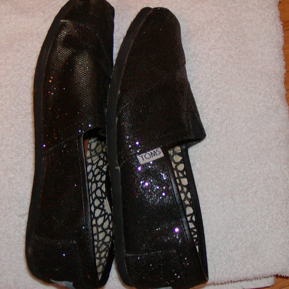 Toms Sequence Black Shoes, size Women's 7